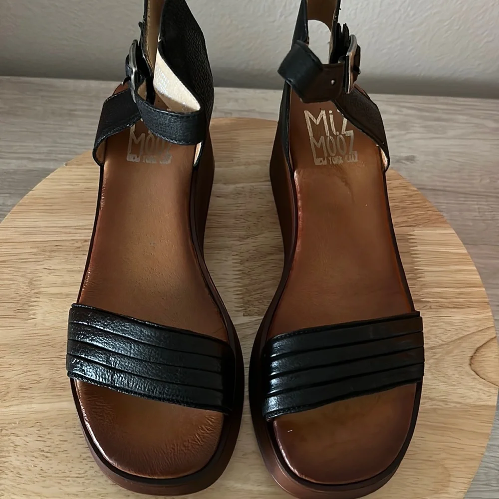 - Miz Mooz Leather Platform Wedges - Gwyneth